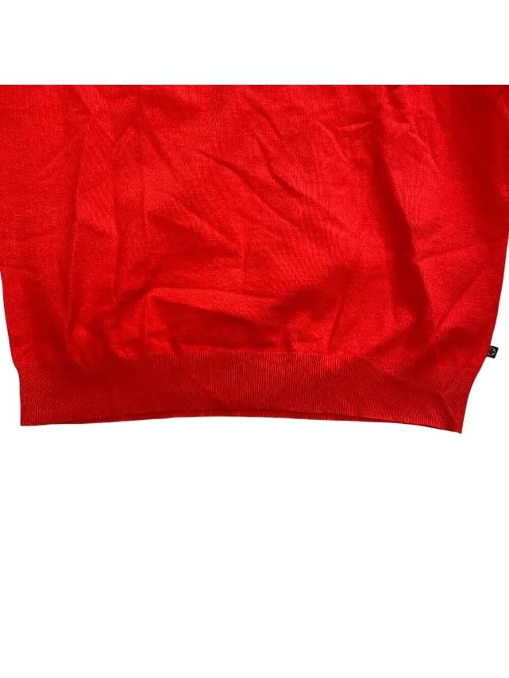 Louis Vuitton Turtleneck Knit Sweater Top Wool Polyurethane Red Fine Daily
